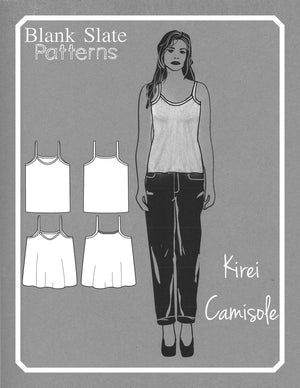 Line Drawings - Kirei Camisole - Knit Tank Top Sewing Pattern by Blank Slate Patterns