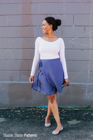 Short length - Daintree Skirt by Blank Slate Patterns - Wrap Skirt Sewing Pattern