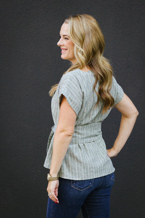 Back view - Esma - Boxy top woven t shirt pattern by Blank Slate Patterns
