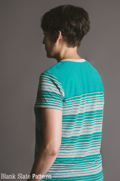 Back View - Juniper Jersey - Women's T-Shirt Sewing Pattern by Blank Slate Patterns