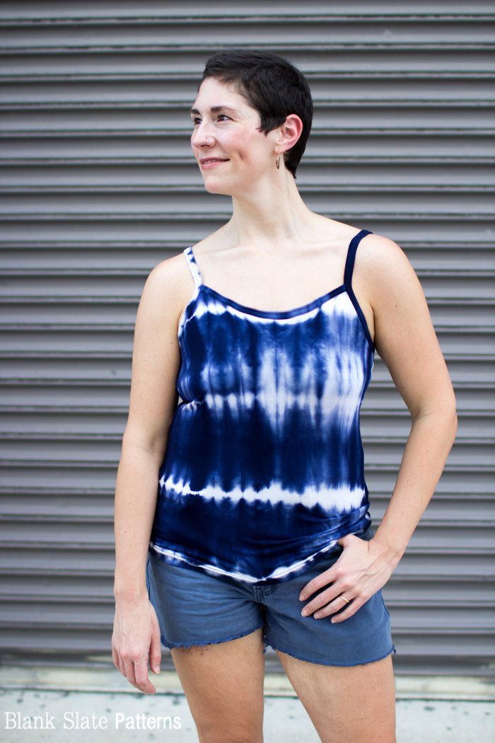 Fitted Version - Kirei Camisole - Knit Tank Top Sewing Pattern by Blank Slate Patterns