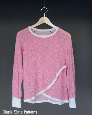 Sweater knit - Tulip Top sweatshirt sewing pattern by Blank Slate Patterns